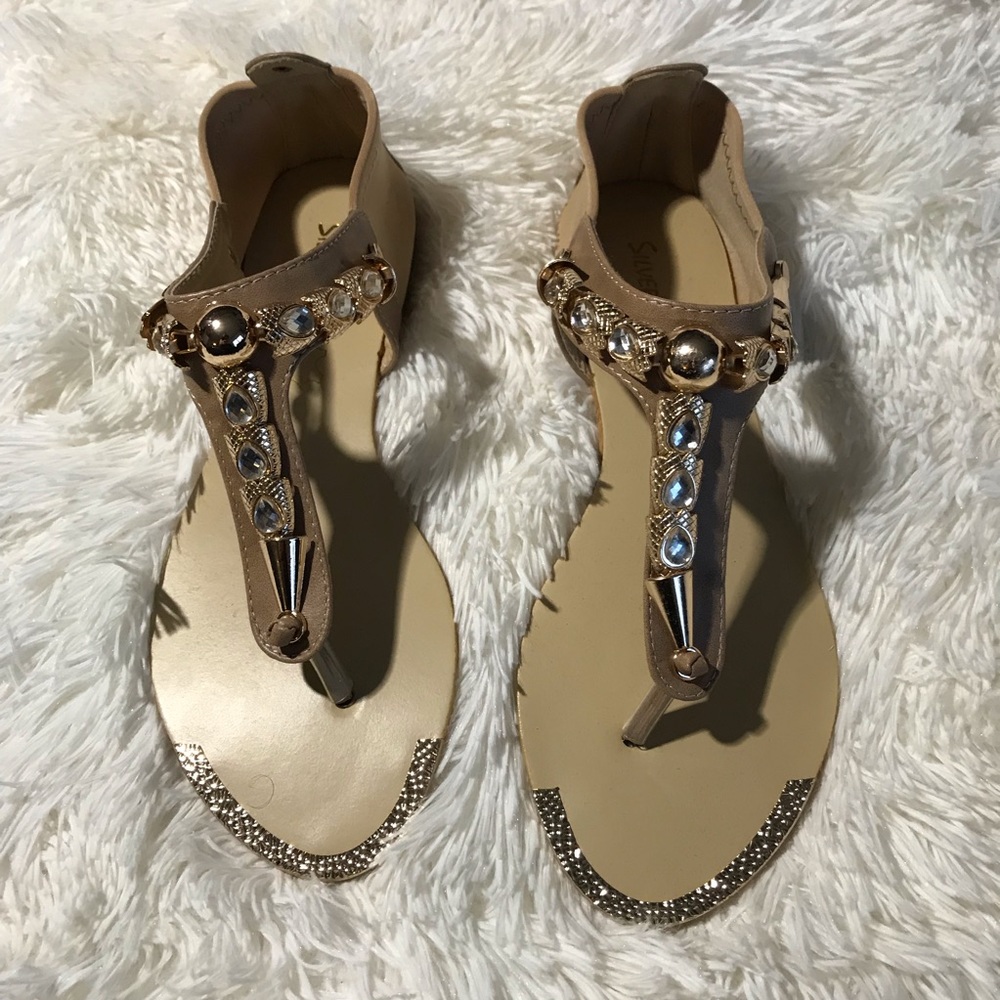 Silverdew Sandals with Embellishments